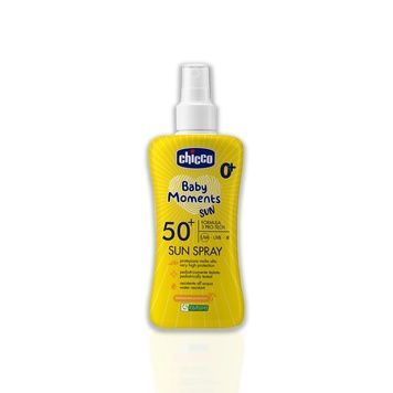 Молочко-спрей сонцезахисне Chicco Baby Moments Sun SPF 50+, 150 мл 12726 фото