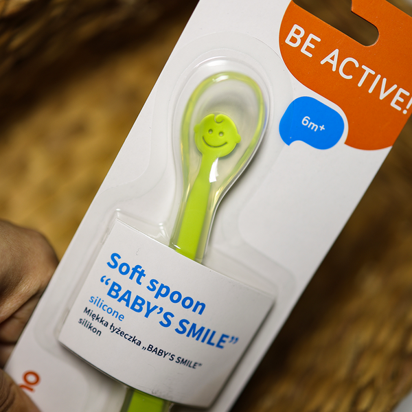 Ложечка силіконова BabyOno Baby Smile мʼяка, салатова 1460/03 фото