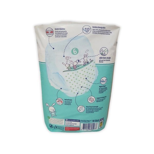 Підгузки-трусики дитячі Elkos Baby Premium 6 (14+ кг), 18 шт ML601418 фото