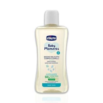 Гель-шампунь для тіла та волосся Chicco Baby Moments "Без сліз" з екстрактом вівса, 200 мл 11525.00 фото